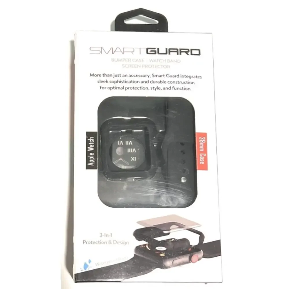 Smart Guard Bumper Case, Watch Band, Screen Protector, Apple Watch 38mm, NWT
